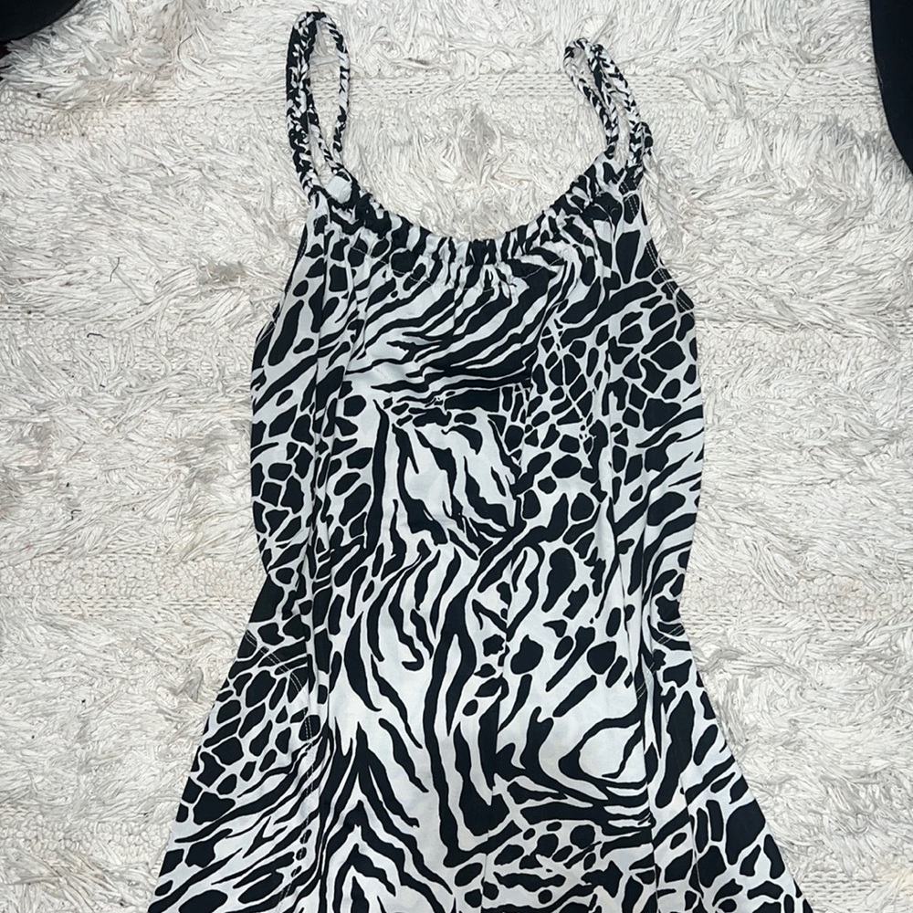 Y2k zebra print dress